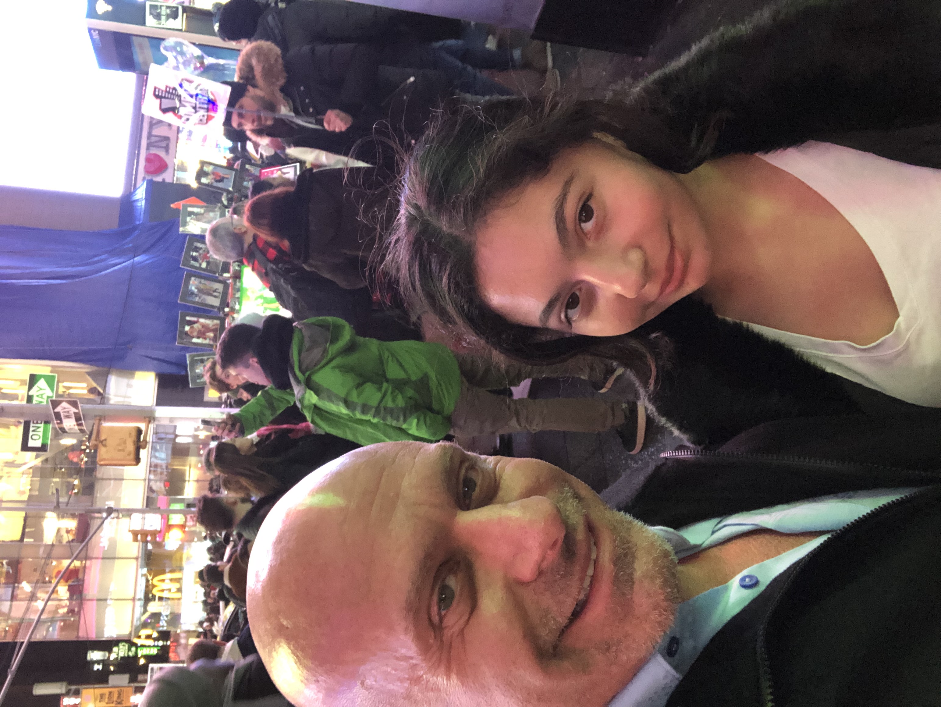 Steven Panzella with his daughter in New York