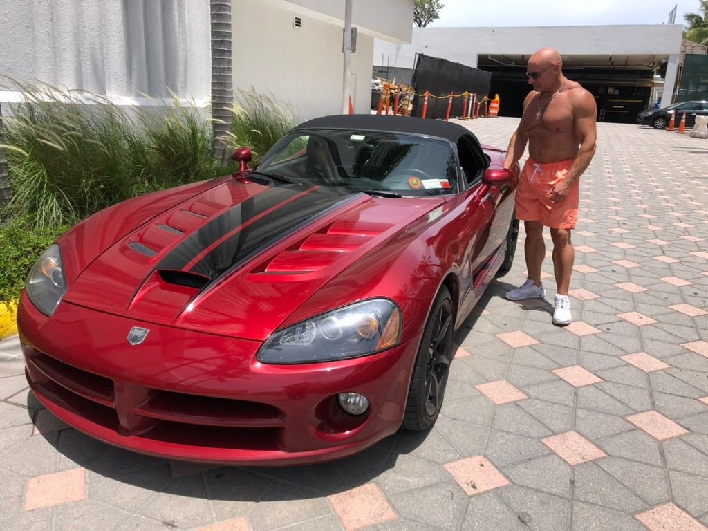 Steven Panzella with his Dodge Viper